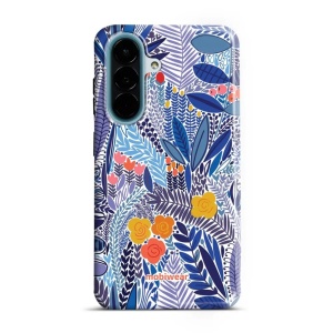 Odolný kryt na mobil Samsung Galaxy A27 5G - Mobiwear Elite Pro EP03E, modrá květena