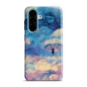 Odolný kryt na mobil Samsung Galaxy A27 5G - Mobiwear Elite Pro ER09E, dívka na houpačce v oblacích