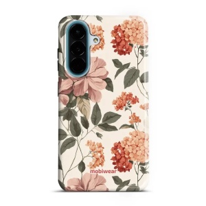 Odolný kryt na mobil Samsung Galaxy A27 5G - Mobiwear Elite Pro EB12E, květiny ve stylu 50. let