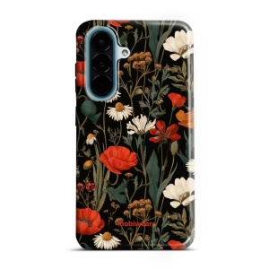 Odolný kryt na mobil Samsung Galaxy A27 5G - Mobiwear Elite Pro EB15E, máky na černém