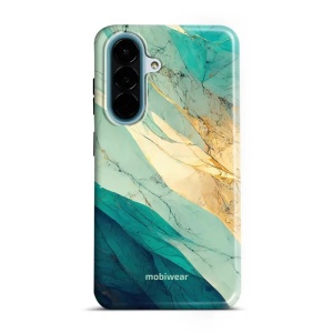 Odolný kryt na mobil Samsung Galaxy A27 5G - Mobiwear Elite Pro EP37E, zlatavý a zelenkavý mramor