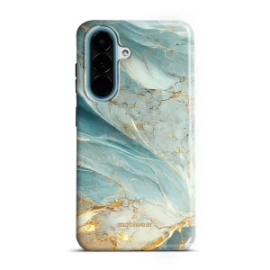 Odolný kryt na mobil Samsung Galaxy A27 5G - Mobiwear Elite Pro EP34E, zelenkavý a zlatavý mramor