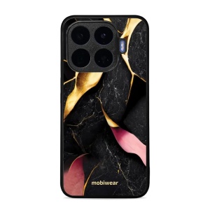 Lesklý kryt na mobil Xiaomi 17T - Mobiwear Glossy G021G, černý a zlatavý mramor