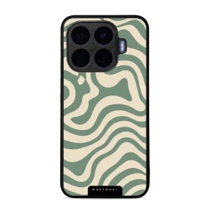 Lesklý kryt na mobil Xiaomi 17T - Mobiwear Glossy GA57G, zelené a béžové zkrouceniny