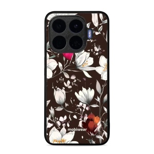 Lesklý kryt na mobil Xiaomi 17T - Mobiwear Glossy GP72G, květy na hnědé