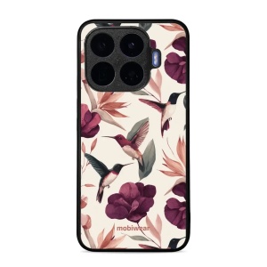 Lesklý kryt na mobil Xiaomi 17T - Mobiwear Glossy GB07G, kolibříci v květinách