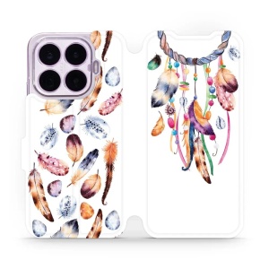 Flip pouzdro na mobil Xiaomi 17T - Mobiwear M003S, lapač a barevná pírka