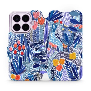 Flip pouzdro na mobil Xiaomi 17T - Mobiwear MP03P, modrá květena