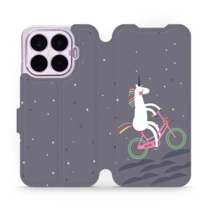 Flip pouzdro na mobil Xiaomi 17T - Mobiwear V024P, jednorožec na kole