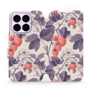 Flip pouzdro na mobil Xiaomi 17T - Mobiwear VB01S, jahodový herbář