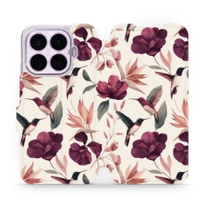 Flip pouzdro na mobil Xiaomi 17T - Mobiwear VB07S, kolibříci v květinách