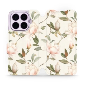 Flip pouzdro na mobil Xiaomi 17T - Mobiwear VB17S, magnolie na bílé