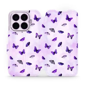Flip pouzdro na mobil Xiaomi 17T - Mobiwear VP76S, fialoví motýlci