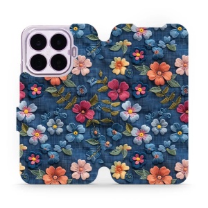 Flip pouzdro na mobil Xiaomi 17T - Mobiwear VB05S, květiny na denimu