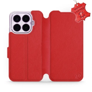 Kožené flip pouzdro na mobil Xiaomi 17T - Mobiwear - červené