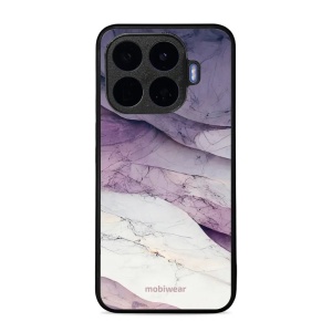 Lesklý kryt na mobil Xiaomi 17T Pro - Mobiwear Glossy G028G, bílý a fialový mramor
