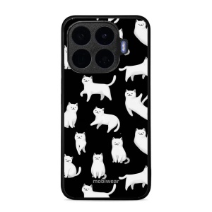 Lesklý kryt na mobil Xiaomi 17T Pro - Mobiwear Glossy G163G, bílé kočky
