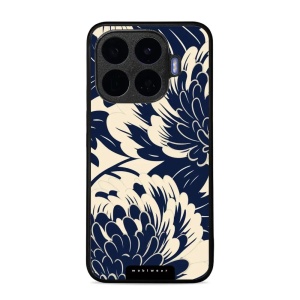 Lesklý kryt na mobil Xiaomi 17T Pro - Mobiwear Glossy GA40G, modré a béžové květy