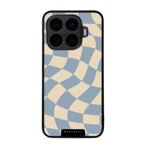 Lesklý kryt na mobil Xiaomi 17T Pro - Mobiwear Glossy GA59G, modrá a béžová šachovnice