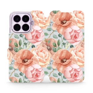 Flip pouzdro na mobil Xiaomi 17T Pro - Mobiwear MP02S, pastelové květy