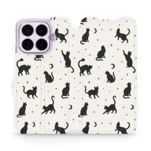 Flip pouzdro na mobil Xiaomi 17T Pro - Mobiwear V162S, noční kočičky