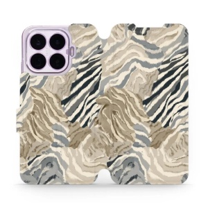 Flip pouzdro na mobil Xiaomi 17T Pro - Mobiwear V168S, pruhovaná malba