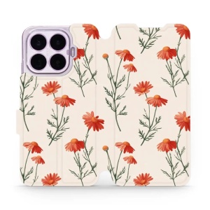 Flip pouzdro na mobil Xiaomi 17T Pro - Mobiwear VB13S, větvičky heřmánku