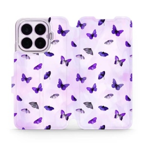 Flip pouzdro na mobil Xiaomi 17T Pro - Mobiwear VP76S, fialoví motýlci