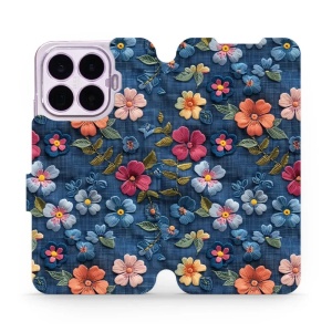 Flip pouzdro na mobil Xiaomi 17T Pro - Mobiwear VB05S, květiny na denimu
