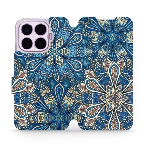 Flip pouzdro na mobil Xiaomi 17T Pro - Mobiwear V108P, modré mandala květy