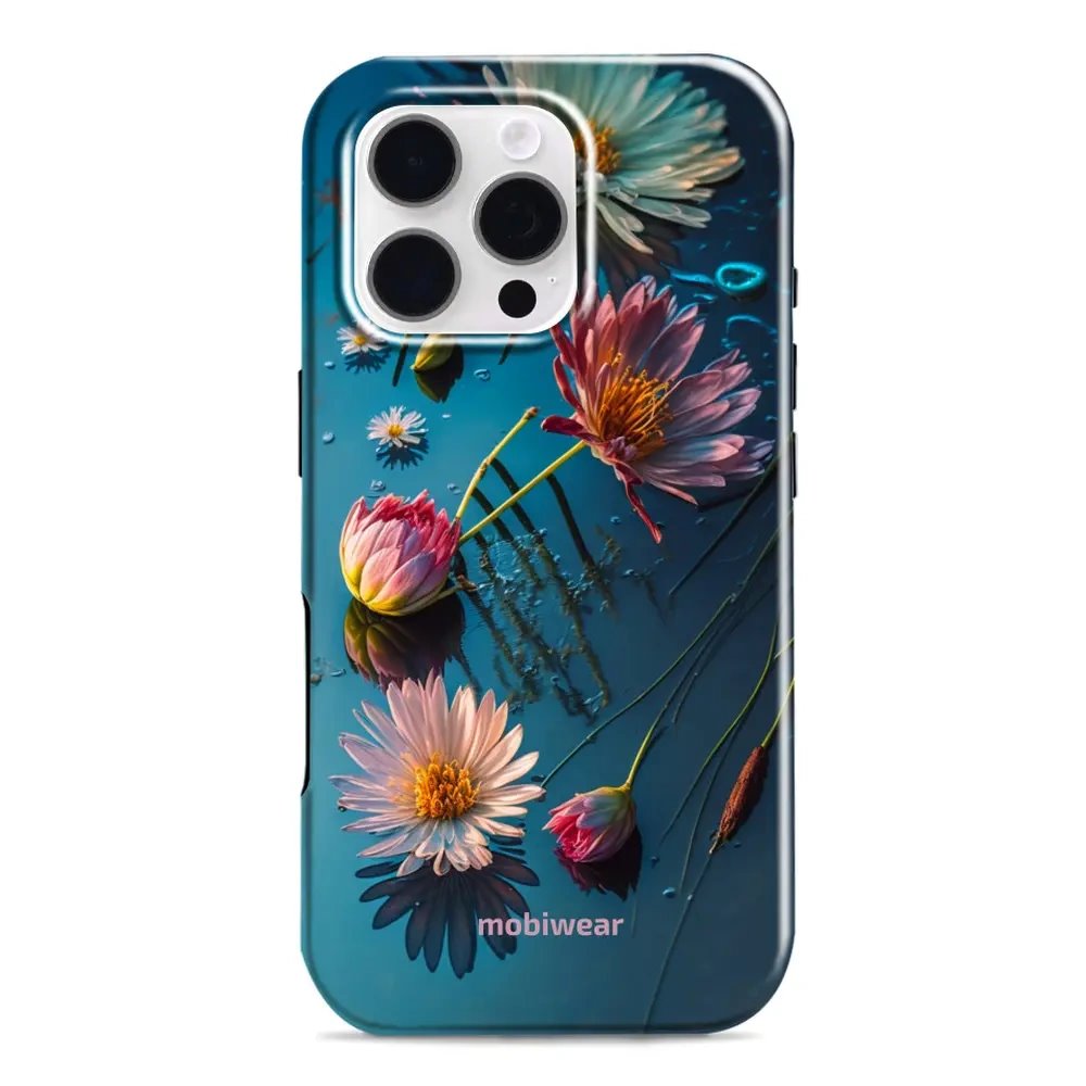 Odolný obal Mobiwear Elite Pro - Apple iPhone 16 Pro - E013E Květy na hladině