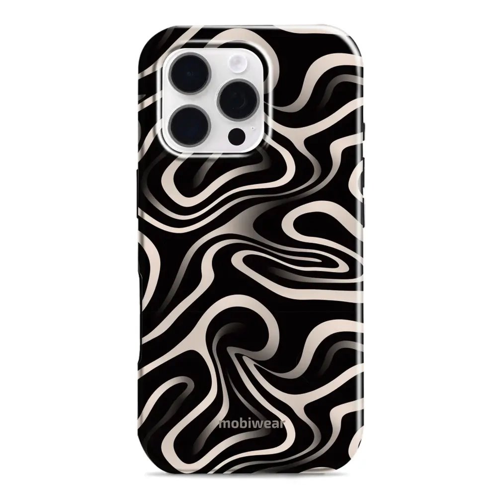 Odolný obal Mobiwear Elite Pro - Apple iPhone 16 Pro - EA68E Vlnky a linky