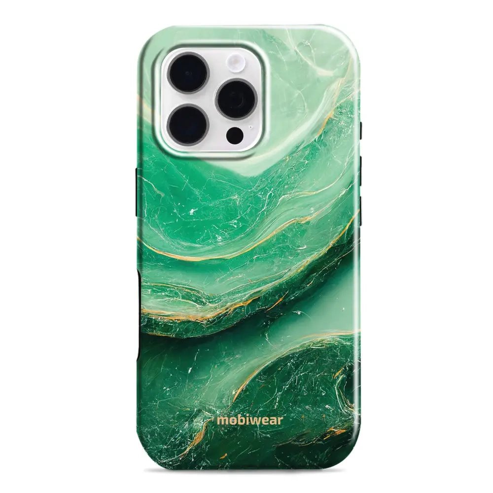 Odolný obal Mobiwear Elite Pro - Apple iPhone 16 Pro - EP38E Zelený mramor