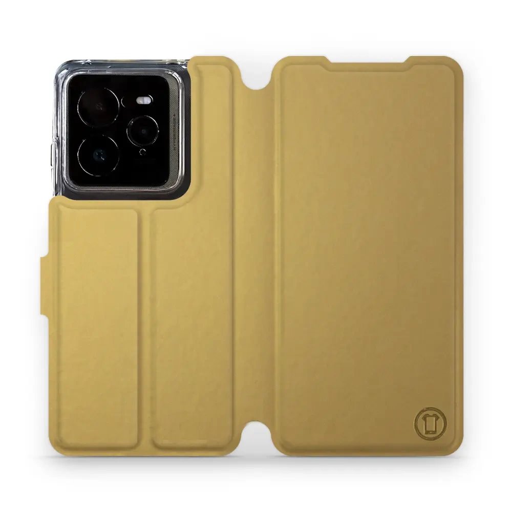 Flipové pouzdro Mobiwear - Realme GT 7 Pro - Zlatavé a šedé