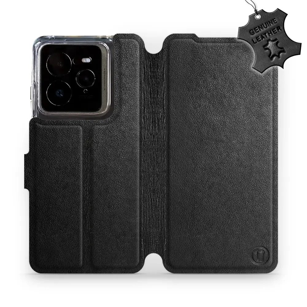 Kožené flip pouzdro Mobiwear - Realme GT 7 Pro - Černé