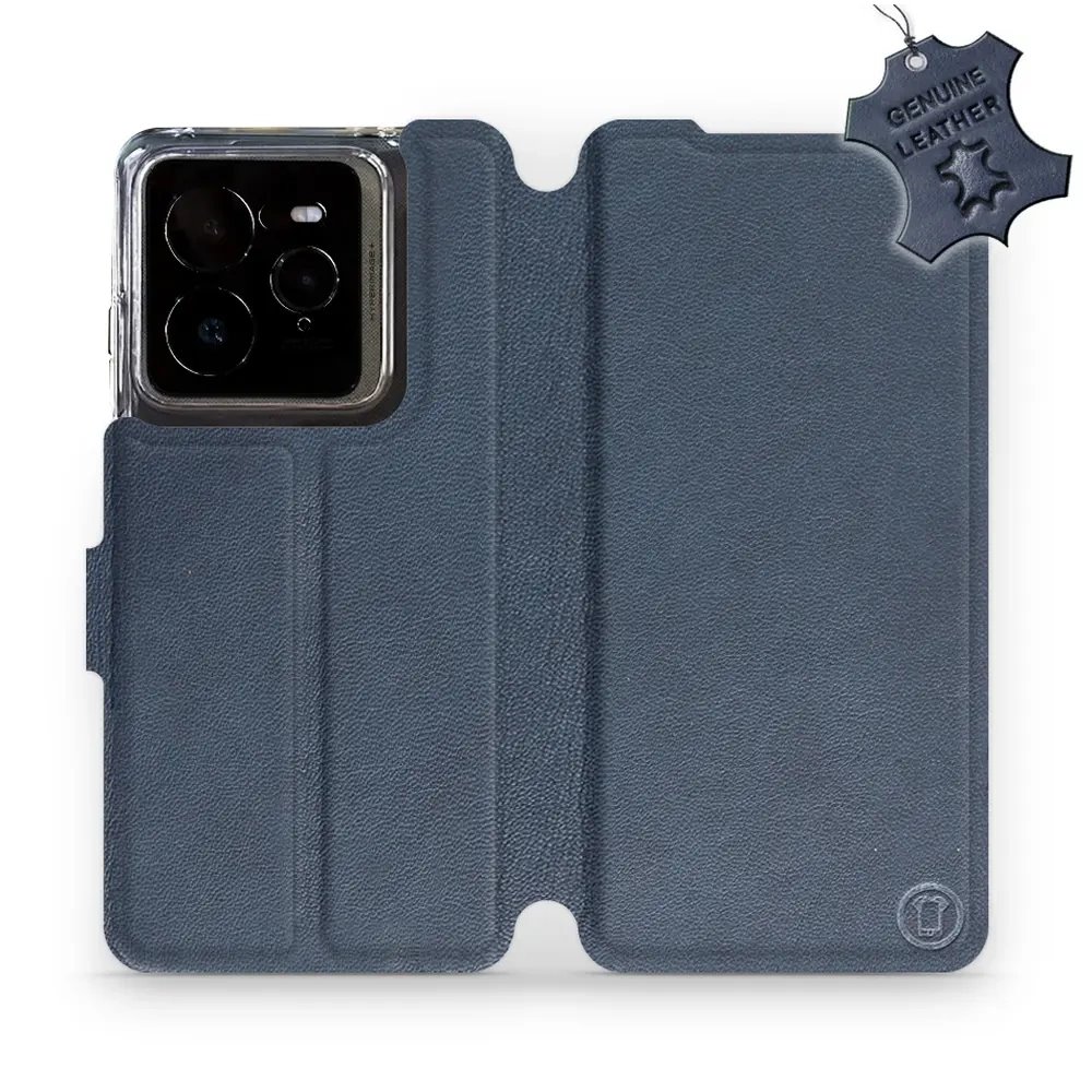 Kožené flip pouzdro Mobiwear - Realme GT 7 Pro - Modré