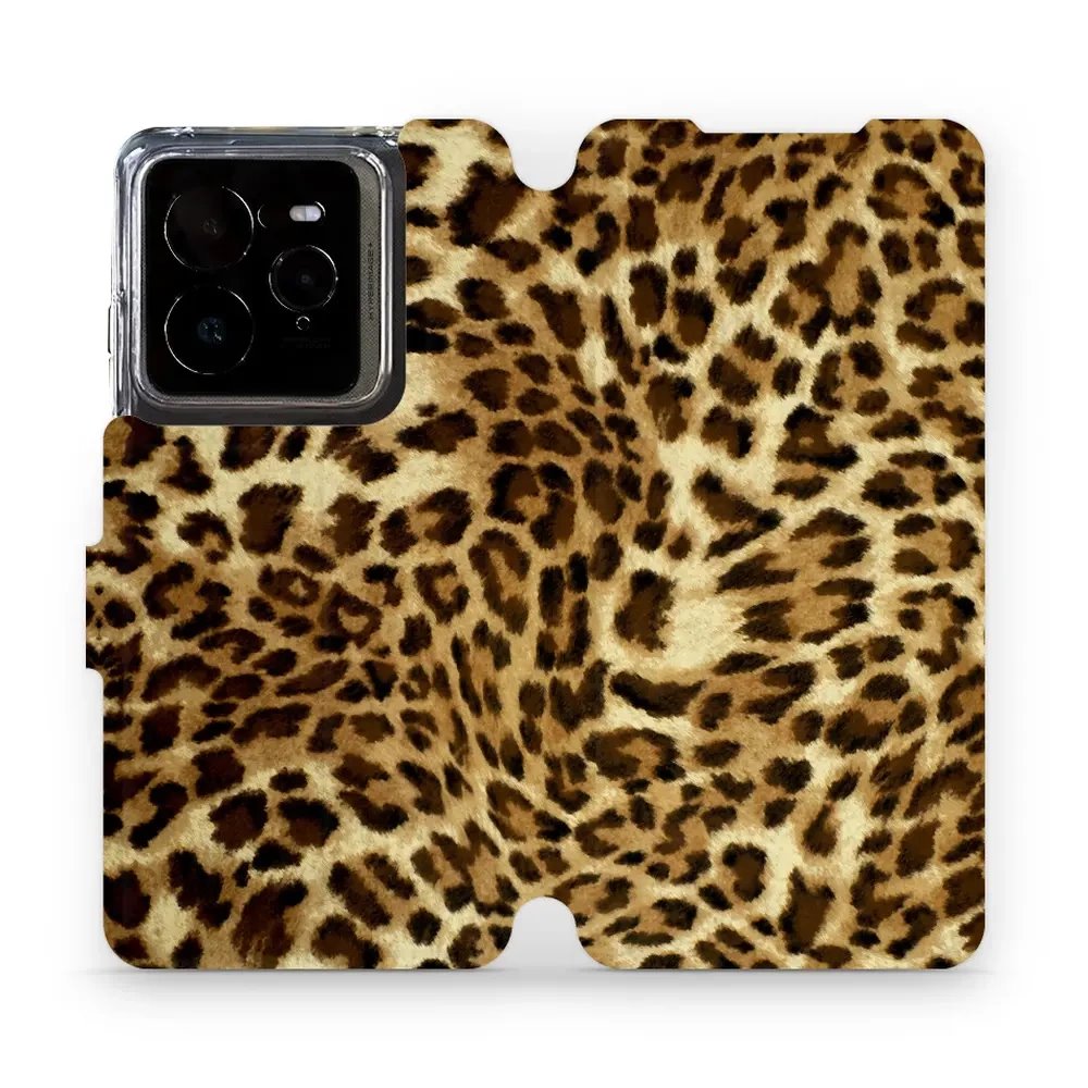 Flipové pouzdro Mobiwear - Realme GT 7 Pro - VA33P Leopardí vzor
