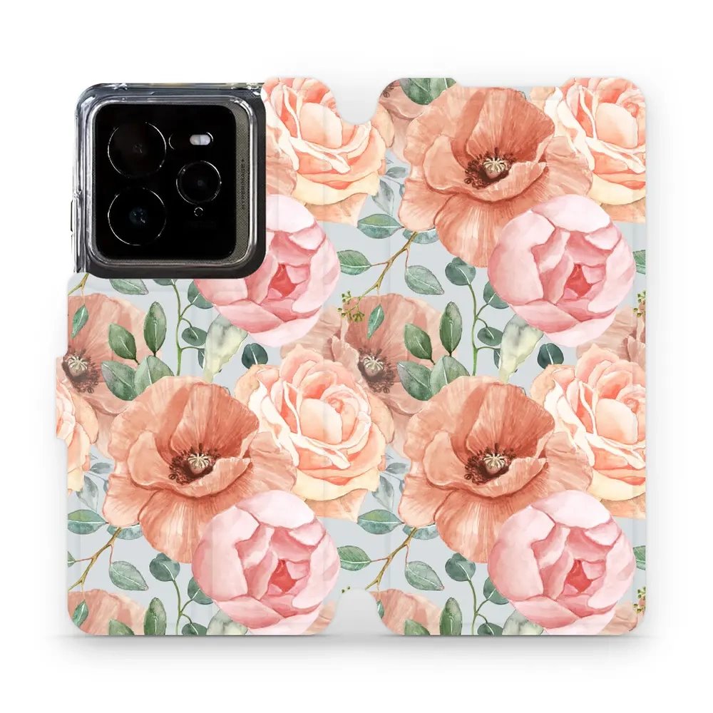 Flipové pouzdro Mobiwear - Realme GT 7 Pro - MP02S Pastelové květy
