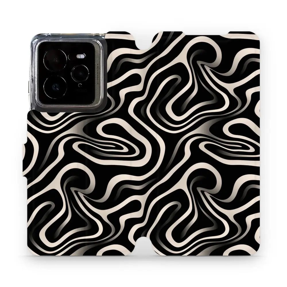 Flipové pouzdro Mobiwear - Realme GT 7 Pro - VA63S Vlnky a linky