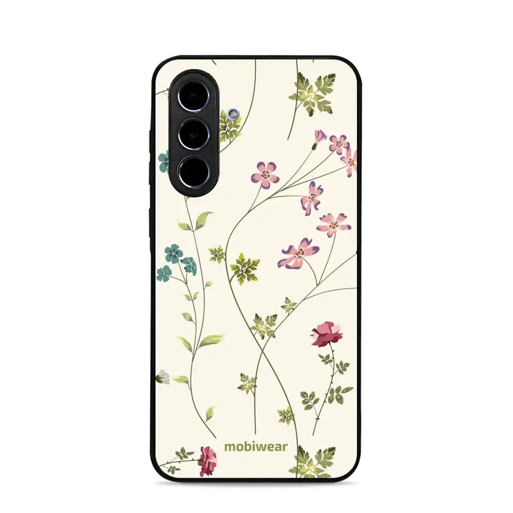 Lesklý kryt Mobiwear Glossy - Samsung Galaxy A56 5G - G035G - Tenké rostlinky s květy