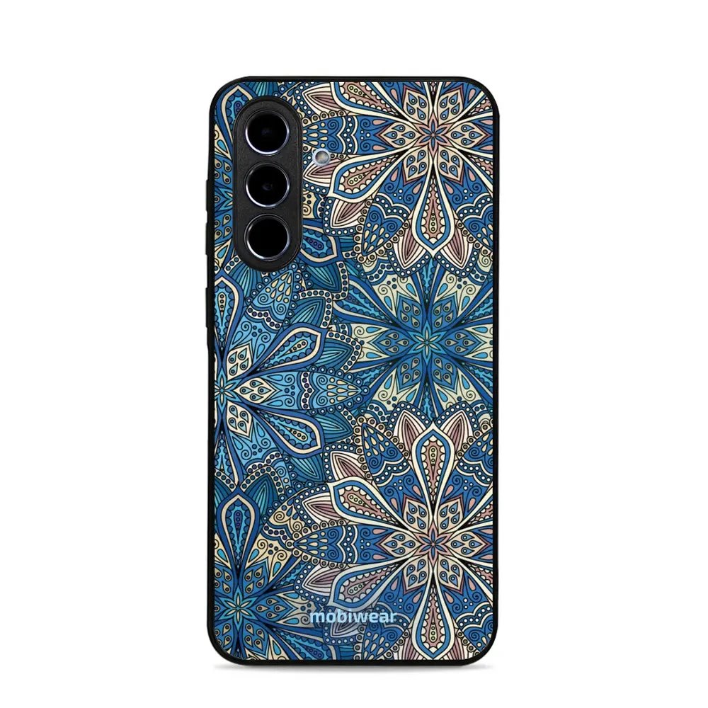 Lesklý kryt Mobiwear Glossy - Samsung Galaxy A56 5G - G038G - Modré mandala květy
