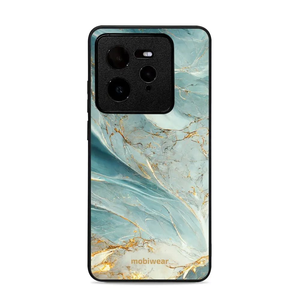 Lesklý kryt Mobiwear Glossy - Realme GT 7 Pro - G022G Zelenkavý a zlatavý mramor