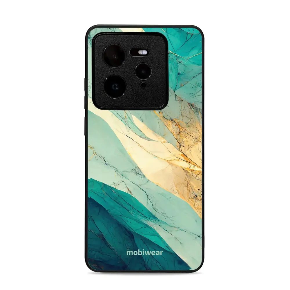 Lesklý kryt Mobiwear Glossy - Realme GT 7 Pro - G024G - Zlatavý a zelenkavý mramor