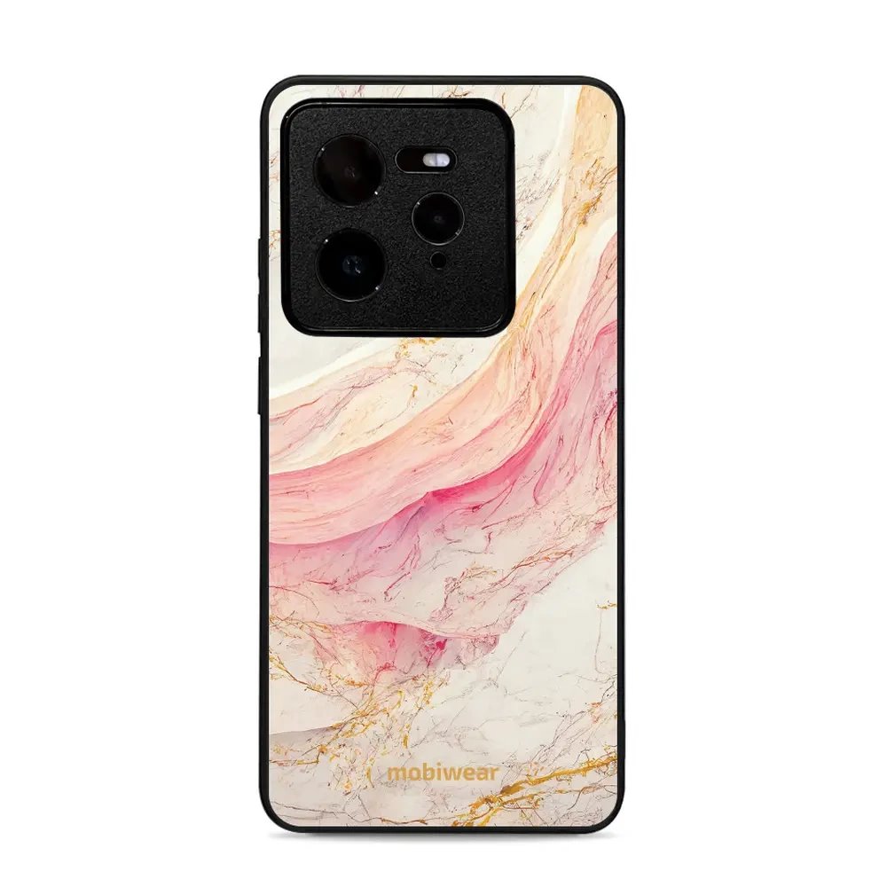 Lesklý kryt Mobiwear Glossy - Realme GT 7 Pro - G027G - Růžový a zlatavý mramor