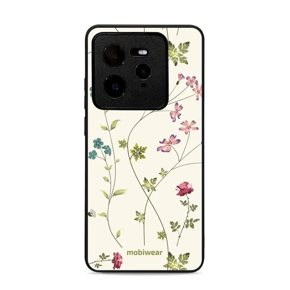 Lesklý kryt Mobiwear Glossy - Realme GT 7 Pro - G035G - Tenké rostlinky s květy
