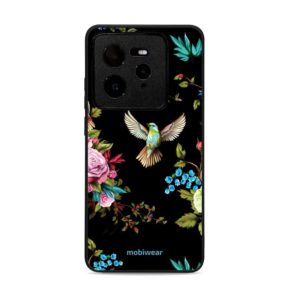 Lesklý kryt Mobiwear Glossy - Realme GT 7 Pro - G041G - Ptáček a květy