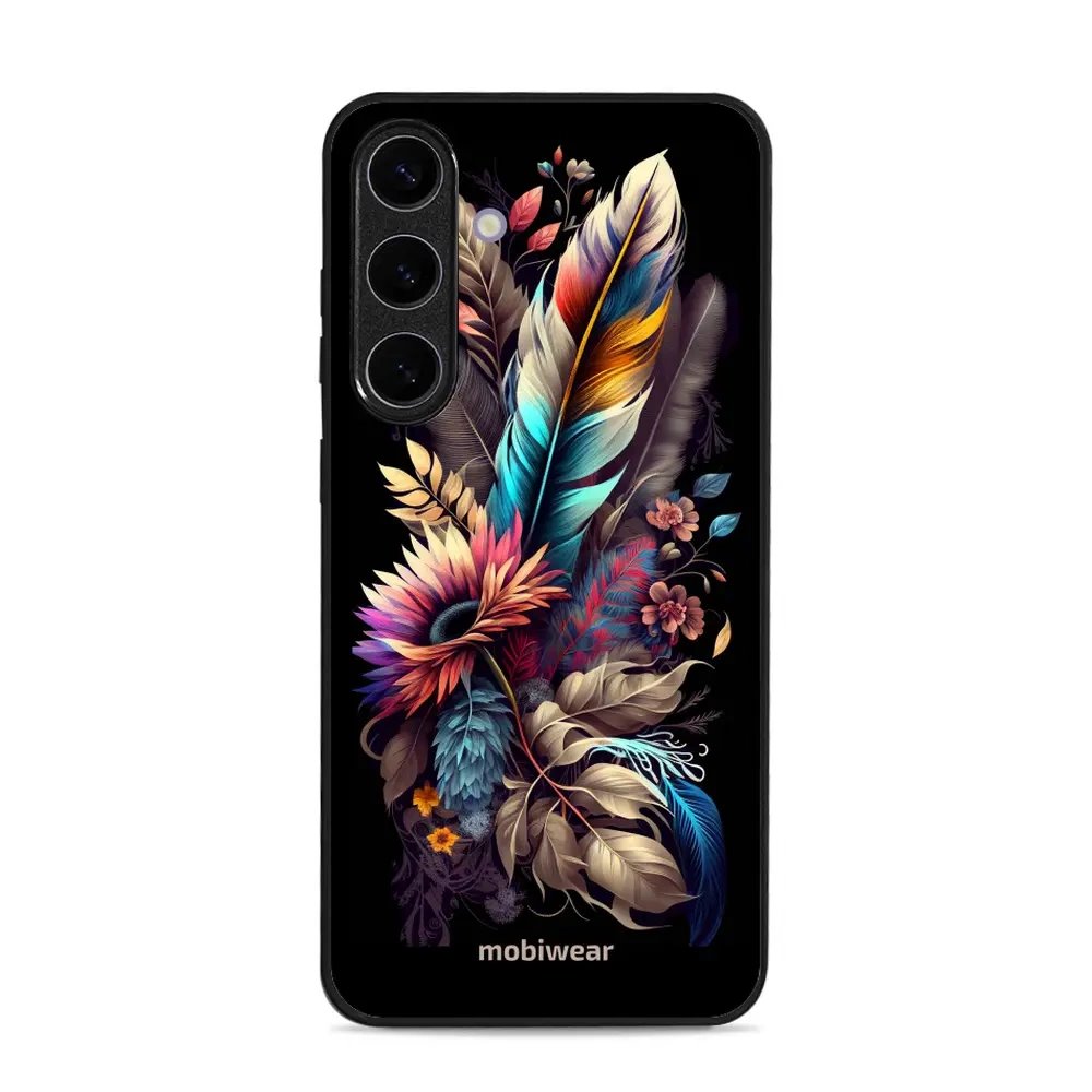 Lesklý kryt Mobiwear Glossy - Samsung Galaxy S25 Plus - G011G Kytice s pírkem