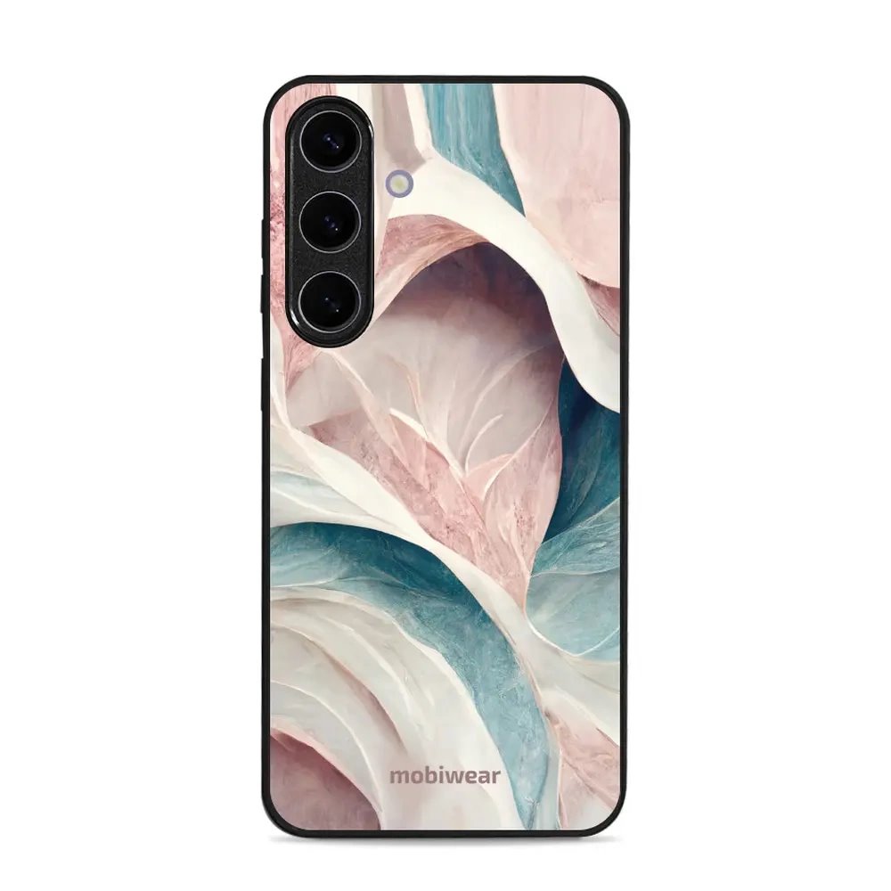 Lesklý kryt Mobiwear Glossy - Samsung Galaxy S25 Plus - G026G - Růžový a zelenkavý mramor