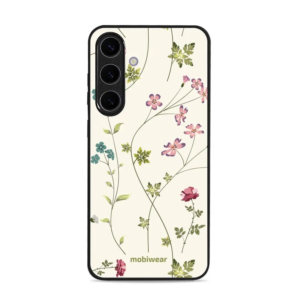 Lesklý kryt Mobiwear Glossy - Samsung Galaxy S25 Plus - G035G - Tenké rostlinky s květy