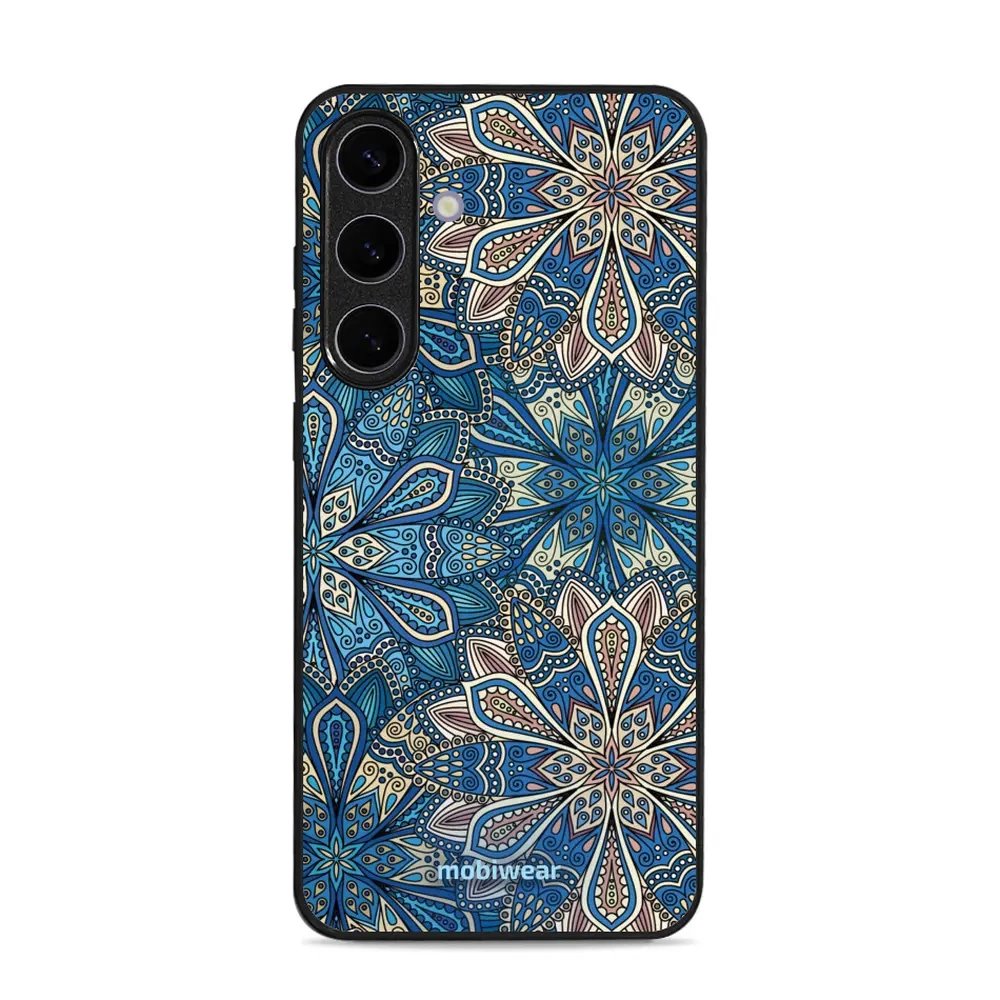 Lesklý kryt Mobiwear Glossy - Samsung Galaxy S25 Plus - G038G - Modré mandala květy